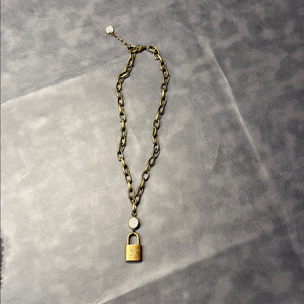 Louis Vuitton Gold and Silver Lock Necklace - Picture 2 of 3